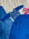 Pc 347 Embroidery Faux Georgette Gown With Dupatta Wholesale Clothing Suppliers In India